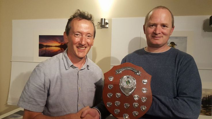 Billy Dermody being presented with our POTY shield